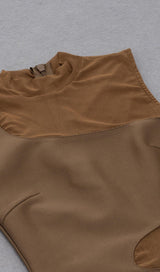 CUT OUT MIDI DRESS IN BROWN Dresses styleofcb