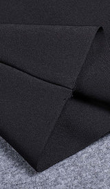 CUT-OUT TULLE CORSET MAXI DRESS IN BLACK DRESS STYLE OF CB