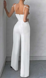 CUTOUT SLEEVELESS JUMPSUIT IN WHITE DRESS styleofcb