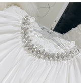 CYSTAL NECK PUFF SLEEVE MINI DRESS DRESS STYLE OF CB