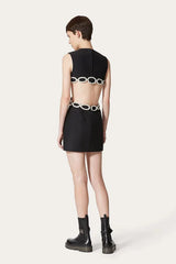 CRYSTAL EMBROIDERED SHORT BANDAGE DRESS Sequins Dress styleofcb