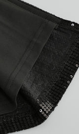 Cut Out High Split Maxi Dress in Black Dresses styleofcb