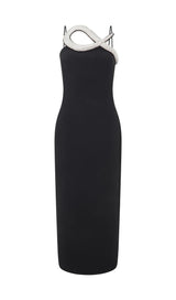 DIAMOND MIDI DRESS IN BLACK Dresses styleofcb