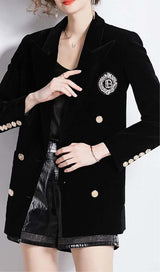 DOUBLE BREASTED BLAZER IN BLACK DRESS STYLE OF CB