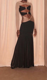 EMBELLISHED CUTOUT MAXI DRESS IN SEMI DRESS STYLE OF CB