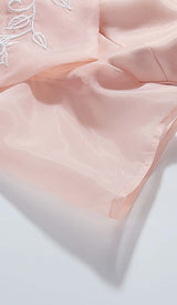 EMBROIDERED FLOWER HEM DRESS IN PINK DRESS sis label