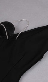 EXCLUSIVECM ASYMMETRIC HIGH-LOW DRESS IN BLACK DRESS STYLE OF CB