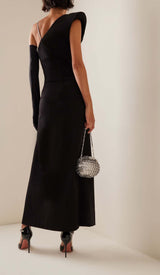 EXCLUSIVECM ASYMMETRIC HIGH-LOW DRESS IN BLACK DRESS STYLE OF CB
