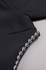 EMBELLISHED CUT OUT MAXI BANDAGE DRESS IN BLACK styleofcb