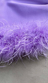 FEATHER STRAPPY MINI DRESS DRESS STYLE OF CB