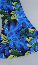 FLORAL BACKLESS MAXI DRESS IN BLUE DRESS STYLE OF CB