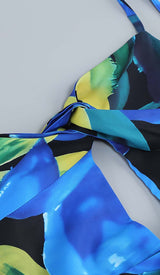 FLORAL BACKLESS MAXI DRESS IN BLUE DRESS STYLE OF CB