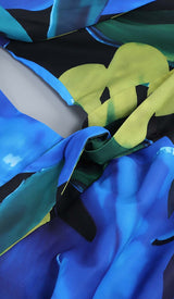 FLORAL BACKLESS MAXI DRESS IN BLUE DRESS STYLE OF CB