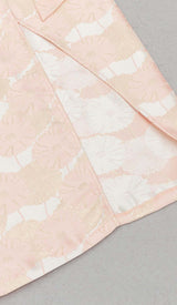 FLORAL CROSS KNOT SPLIT MIDI DRESS IN PINK DRESS STYLE OF CB