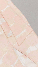 FLORAL CROSS KNOT SPLIT MIDI DRESS IN PINK DRESS STYLE OF CB