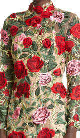 FLORAL EMBROIDERY HIGH MINI DRESS DRESS STYLE OF CB