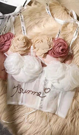 FLORAL LACE CORSET TOP Shirts & Tops styleofcb