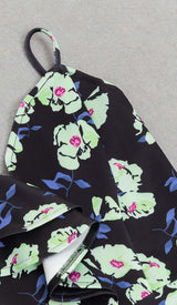 FLORAL PRINT RUFFLES MIDI DRESS DRESS STYLE OF CB