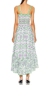 FLORAL EYELET EMBROIDERED MAXI DRESS IN ROSE PETALS DRESS STYLE OF CB