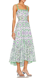 FLORAL EYELET EMBROIDERED MAXI DRESS IN ROSE PETALS DRESS STYLE OF CB