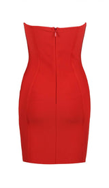 FLOWER EMBELLISHED CORSET MIDI DRESS IN WINE DRESS STYLE OF CB