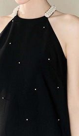 FRILL PEARL MINI DRESS IN BLACK DRESS STYLE OF CB