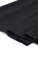 FRONT LACE UP STRAPLESS MAXI DRESS IN BLACK DRESS sis label