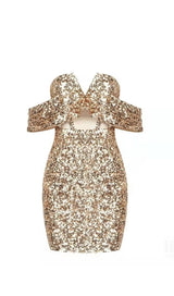 GOLD SEQUIN STRAPLESS MINI DRESS Dresses styleofcb XS GOLD