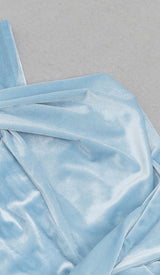 HALTER SATIN MIDI DRESS IN SKY BLUE DRESS styleofcb