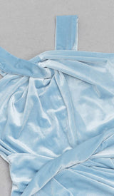 HALTER SATIN MIDI DRESS IN SKY BLUE DRESS styleofcb