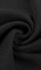 HALTER BACKLESS BANDAGE MIDI DRESS IN BLACK DRESS STYLE OF CB