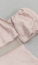 HALTER PUFF MINI DRESS IN PINK DRESS STYLE OF CB