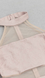 HALTER PUFF MINI DRESS IN PINK DRESS STYLE OF CB