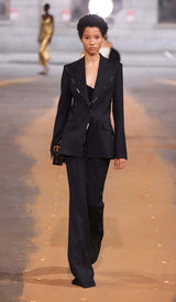 HIGH-RISE FLARED JACKET SUIT IN IVORY DRESS STYLE OF CB