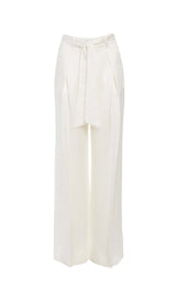 HIGH-RISE FLARED JACKET SUIT IN IVORY DRESS STYLE OF CB