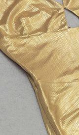 HIP WRAP SLIT MIDI DRESS IN GOLD DRESS STYLE OF CB