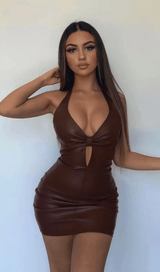 Hollow leather skirt. styleofcb