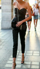 SEQUIN BRA TOP IN BLACK styleofcb