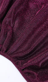 SHINY FISHTAIL MINI DRESS IN PURPLE styleofcb