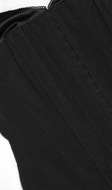 FISHBONE SUSPENDER MINI DRESS IN BLACK styleofcb