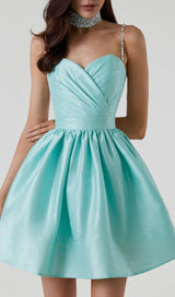 DIAMOND SUSPENDER DRESS IN MINT GREEN styleofcb