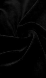 BLACK SQUARE-NECK LACE STITCHED HIGH-SLIT MIDI DRESS styleofcb