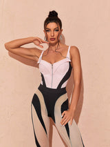 DENIM CORSET BODYSUIT IN PINK Tops styleofcb