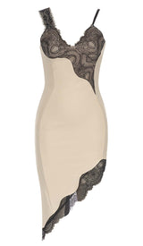 LACE STRAPPY HIGH-LOW DRESS IN IVORY DRESS STYLE OF CB