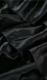 LAYERED BOW-EMBELLISHED MAXI DRESS IN BLACK DRESS styleofcb