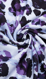 LEOPARD OUT MESH MIDI DRESS IN LAVENDER DRESS STYLE OF CB