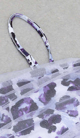 LEOPARD OUT MESH MIDI DRESS IN LAVENDER DRESS STYLE OF CB