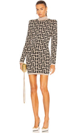 LONG SLEEVE HIGH COLLAR DRESS styleofcb