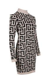 LONG SLEEVE HIGH COLLAR DRESS styleofcb