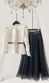 LONG SLEEVE LACE TWO PIECE SET DRESS STYLE OF CB